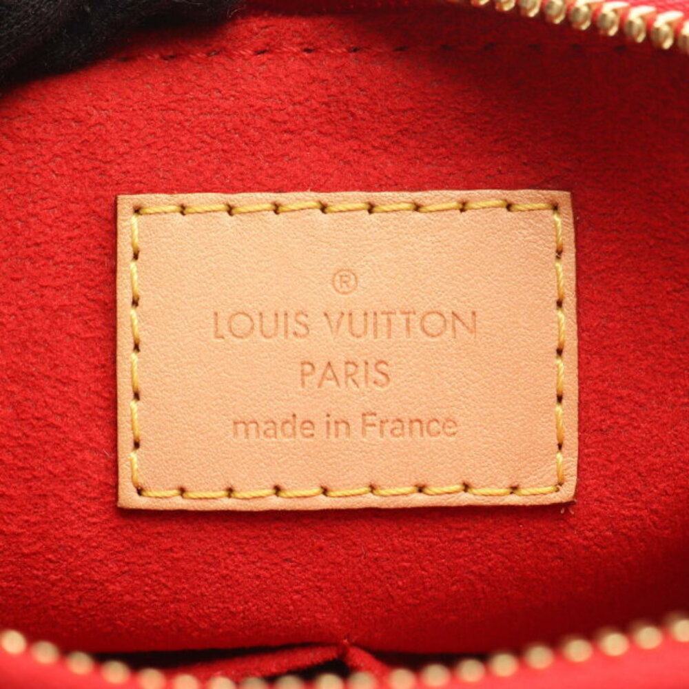Louis Vuitton V Tote Cerise Red Handbag Leather Brown Red - Picture 4 of 10